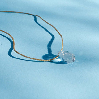 Light Prism Crystal Silk Slider Necklace
