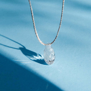 Light Prism Crystal Silk Slider Necklace
