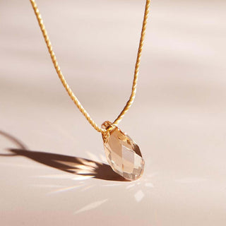 Light Prism Crystal Silk Slider Necklace