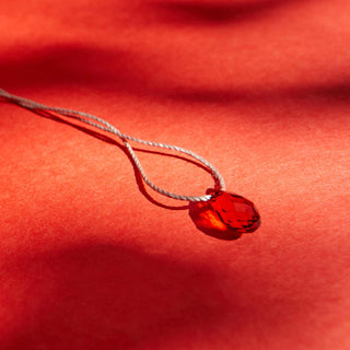 Light Prism Crystal Silk Slider Necklace