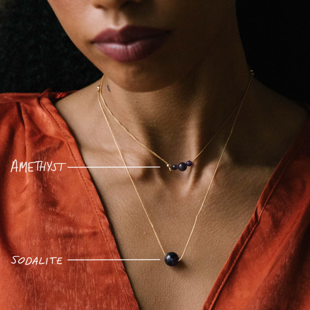 Gemstone Trio — 4mm and 6mm Gemstone Necklace