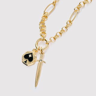 Transformational charm necklace set representing protection and self-trust