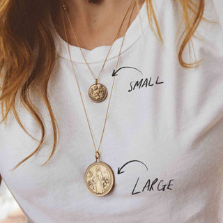 Mother Mary + Archangel Gabriel Guidance Silk Slider Necklace