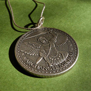 Mother Mary + Archangel Michael Protection Silk Slider Necklace