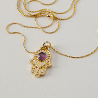 Hamsa Chain Slider Necklace