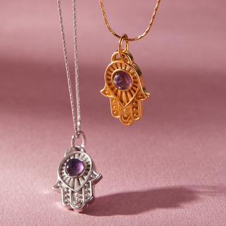 Hamsa Chain Slider Necklace