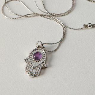 Hamsa Chain Slider Necklace