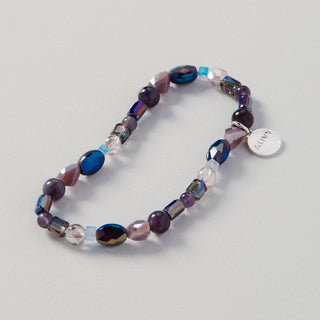 Purple Haze Amythyst Multi Beaded Stretch Bracelet