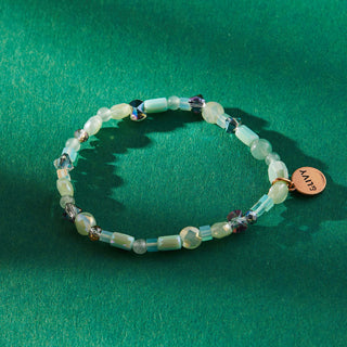 Rolling in Green Aventurine Multi Beaded Stretch Bracelet