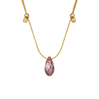 Light Prism Crystal Silk Slider Necklace