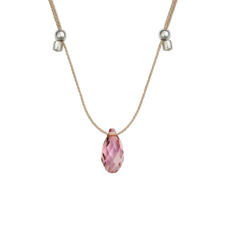 Light Prism Crystal Silk Slider Necklace