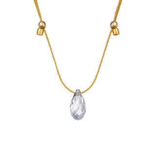 Light Prism Crystal Silk Slider Necklace