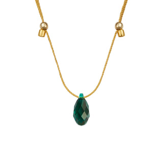 Light Prism Crystal Silk Slider Necklace