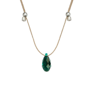 Light Prism Crystal Silk Slider Necklace