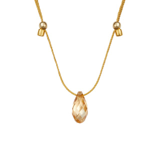 Light Prism Crystal Silk Slider Necklace