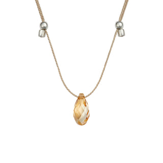Light Prism Crystal Silk Slider Necklace