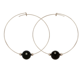 Crystal Ball Hoops - 10mm Gemstone Hoops