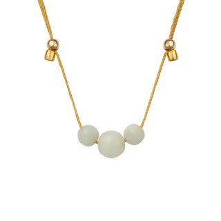 Gemstone Trio - 4mm and 6mm Gemstone Silk Slider Necklace