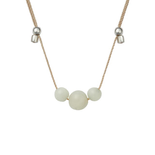 Gemstone Trio - 4mm and 6mm Gemstone Silk Slider Necklace