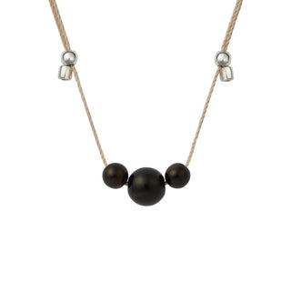 Gemstone Trio - 4mm and 6mm Gemstone Silk Slider Necklace
