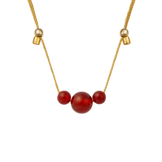 Gemstone Trio - 4mm and 6mm Gemstone Silk Slider Necklace