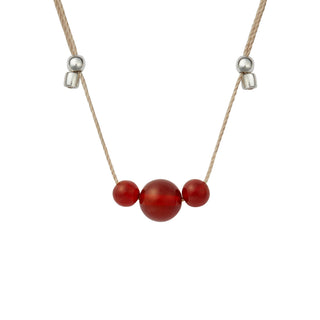 Gemstone Trio - 4mm and 6mm Gemstone Silk Slider Necklace