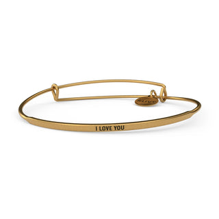 I Love You Bracelet | Antique gold posy engraved I LOVE YOU