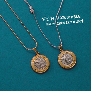 Saint Michael Chain Slider Necklace