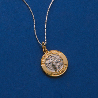 Saint Michael Chain Slider Necklace
