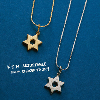 Star of David Chain Slider Necklace