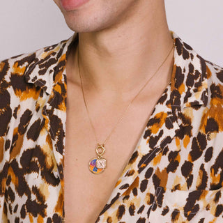 Two Tone Letter Charm