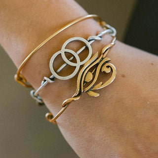 Vesica Piscis Symbol Wrap Expandable Bangle