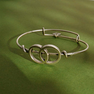 Vesica Piscis Symbol Wrap Expandable Bangle