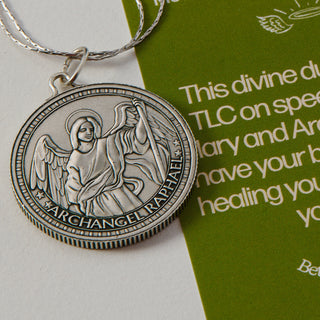 Mother Mary + Archangel Raphael Healing Necklace