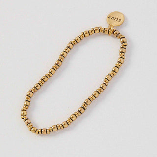 Let's Groove Beaded Stretch Bracelet Gold