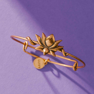 Lotus Symbol Wrap Expandable Bangle