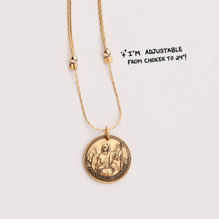 Mother Mary + Archangel Raphael Healing Necklace