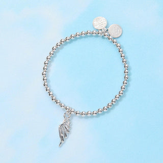 Angel Wing Stretch Beaded Bracelet