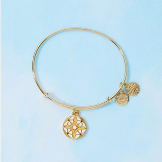 White Butterflies Expandable Bangle