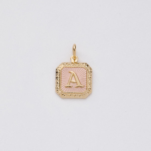 Two Tone Letter Charm