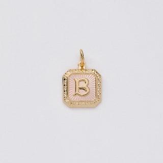 Two Tone Letter Charm