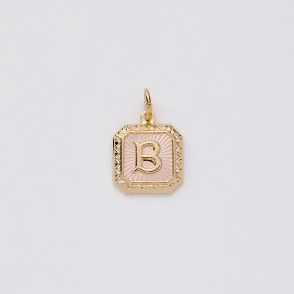Two Tone Letter Charm