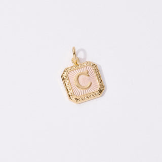 Two Tone Letter Charm