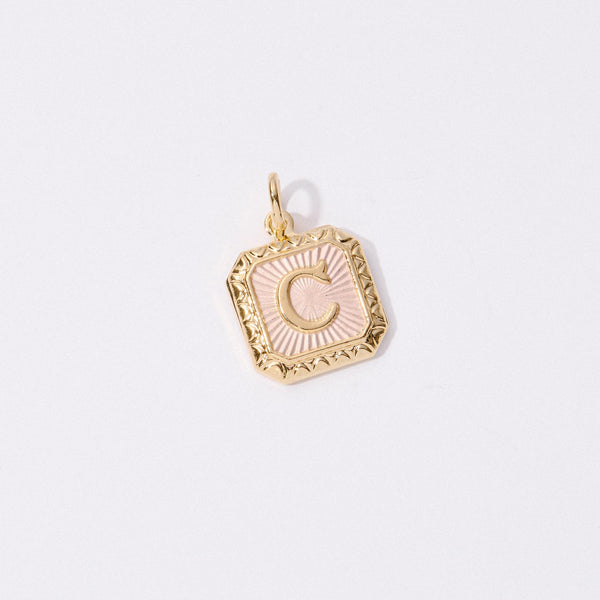 Two Tone Letter Charm