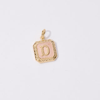 Two Tone Letter Charm