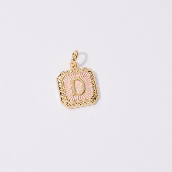 Two Tone Letter Charm