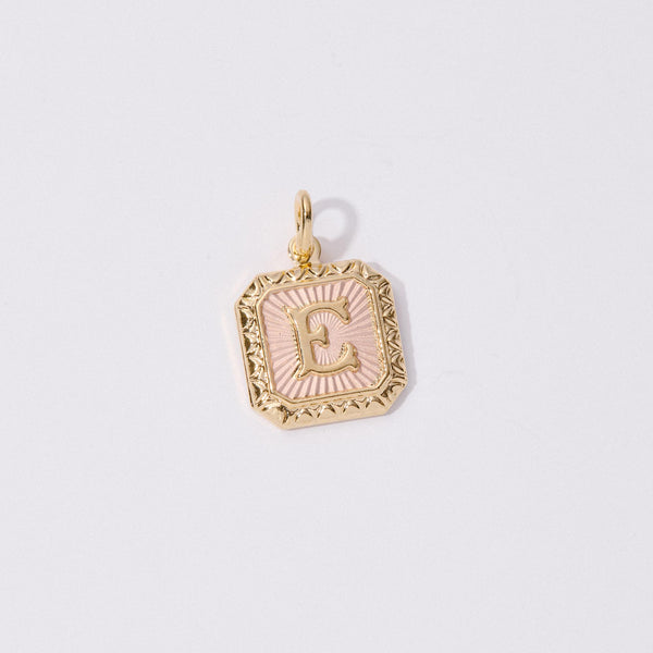 Two Tone Letter Charm