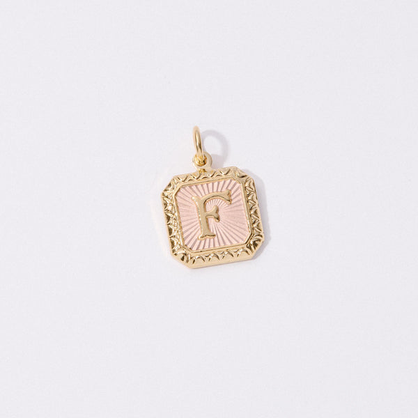 Two Tone Letter Charm
