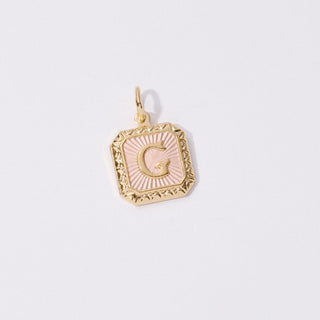 Two Tone Letter Charm