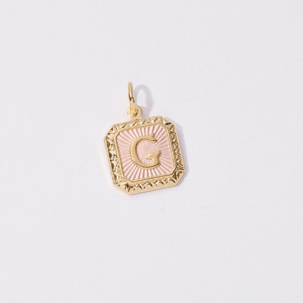 Two Tone Letter Charm